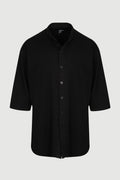 Button down t-shirt / Unisex / Black
