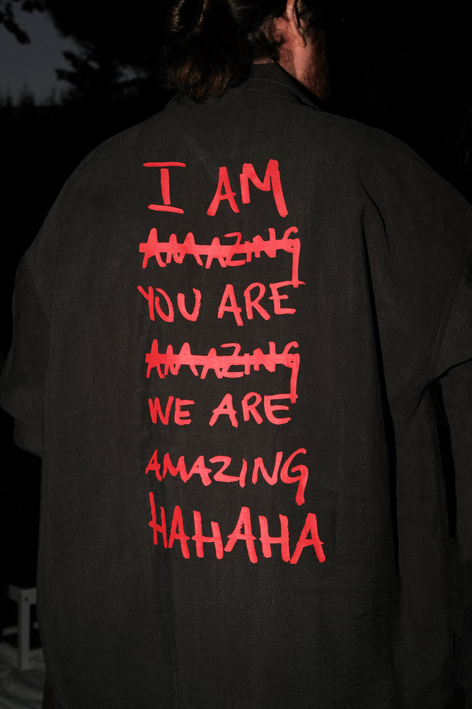 
                  
                    Load image into Gallery viewer, I am Amazing Shirt / Jacket / Unisex / Acid Gray
                  
                