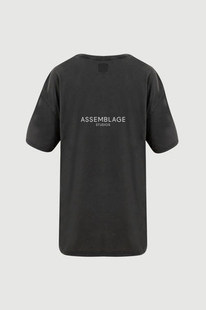 
                  
                    Load image into Gallery viewer, Assemblage Studios Logo T-shirt - back print
                  
                