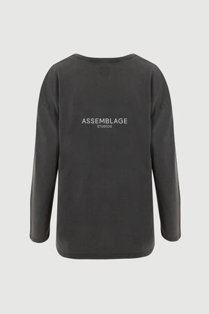 
                  
                    Load image into Gallery viewer, Assemblage Studios Logo Long Sleeve Tee - back print
                  
                