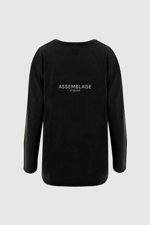 
                  
                    Load image into Gallery viewer, Assemblage Studios Logo Long Sleeve Tee - back print
                  
                