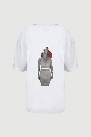 
                  
                    Load image into Gallery viewer, Woman with Bra T-shirt -back print
                  
                