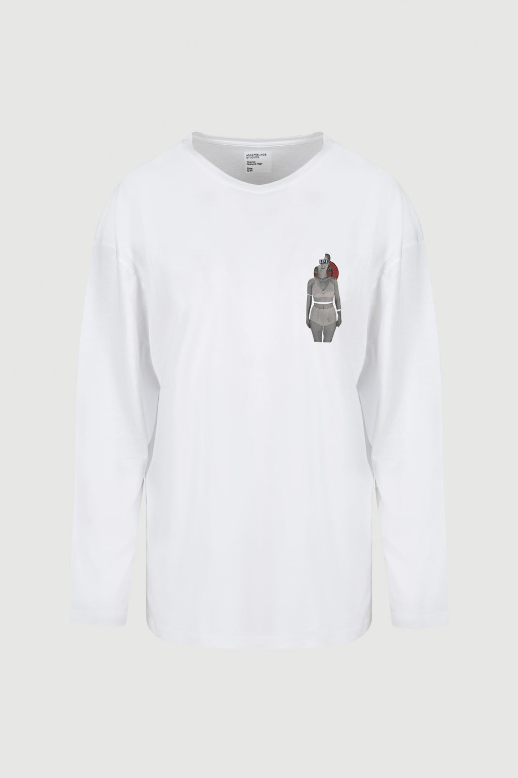 Woman With Bra Long Sleeve Tee - front print
