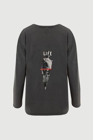 
                  
                    Load image into Gallery viewer, Statue Long Sleeve Tee - back print
                  
                